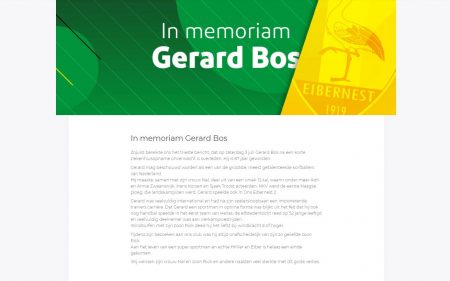 In memoriam: Gerard Bos
