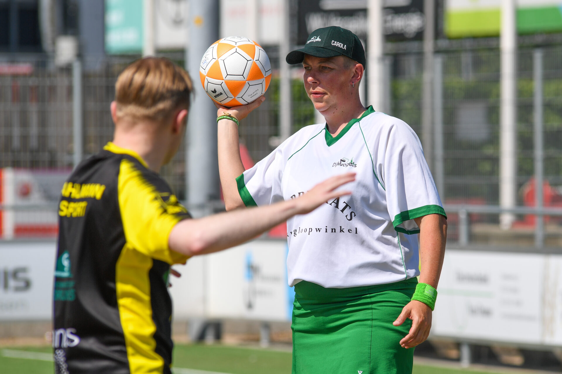 G-korfbal tijdens de Special Olympics in Haarlem